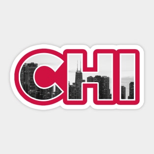 Chicago Bulls CHI Skyline Sticker